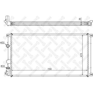 Radiatorius, variklio aušinimas STELLOX 10-26169-SX