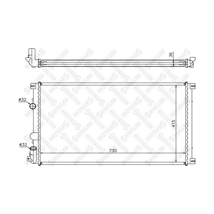 Radiatorius, variklio aušinimas STELLOX 10-26169-SX