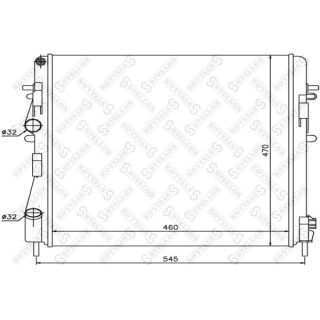 Radiatorius, variklio aušinimas STELLOX 10-26172-SX