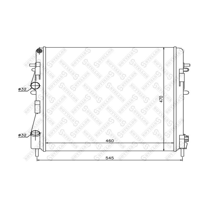 Radiatorius, variklio aušinimas STELLOX 10-26172-SX
