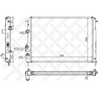 Radiatorius, variklio aušinimas STELLOX 10-26174-SX