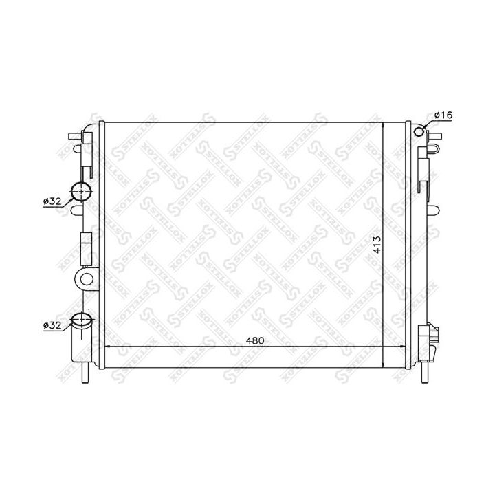 Radiatorius, variklio aušinimas STELLOX 10-26178-SX