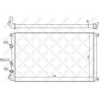 Radiatorius, variklio aušinimas STELLOX 10-26179-SX
