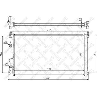 Radiatorius, variklio aušinimas STELLOX 10-26182-SX