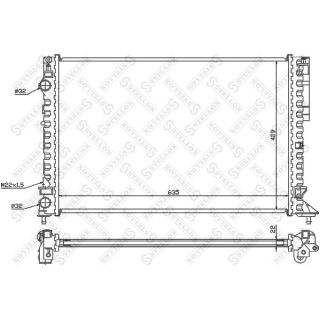 Radiatorius, variklio aušinimas STELLOX 10-26188-SX