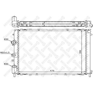 Radiatorius, variklio aušinimas STELLOX 10-26189-SX