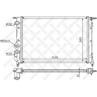 Radiatorius, variklio aušinimas STELLOX 10-26204-SX