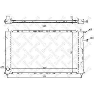 Radiatorius, variklio aušinimas STELLOX 10-26274-SX