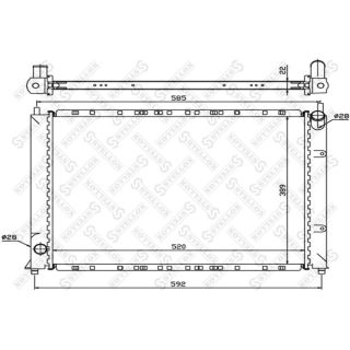Radiatorius, variklio aušinimas STELLOX 10-26281-SX