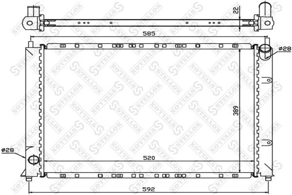 Radiatorius, variklio aušinimas STELLOX 10-26281-SX