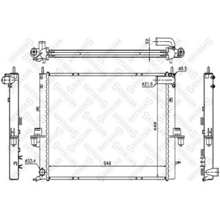 Radiatorius, variklio aušinimas STELLOX 10-26282-SX