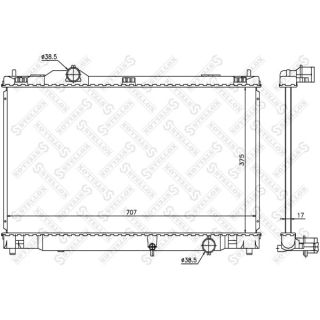Radiatorius, variklio aušinimas STELLOX 10-26322-SX