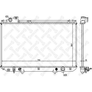 Radiatorius, variklio aušinimas STELLOX 10-26376-SX
