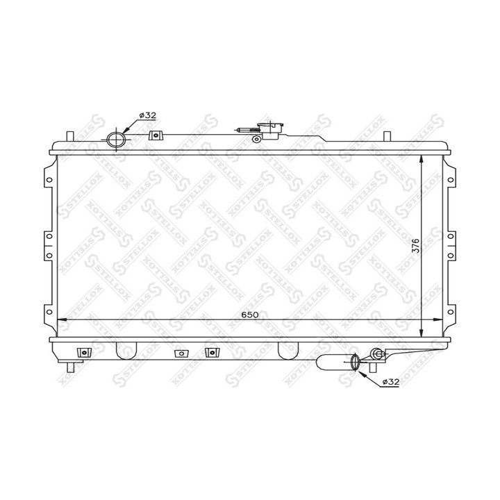 Radiatorius, variklio aušinimas STELLOX 10-26467-SX