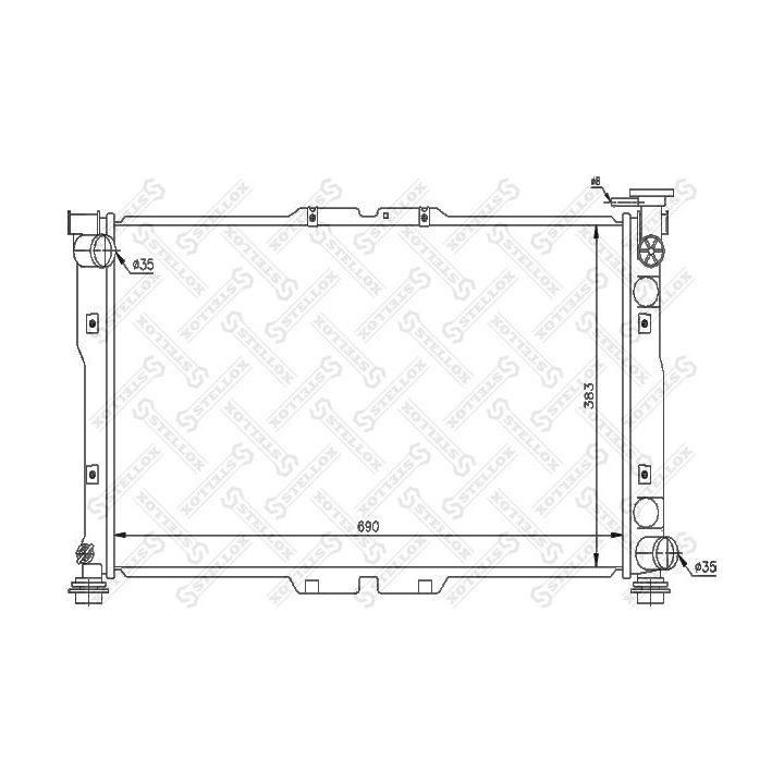 Radiatorius, variklio aušinimas STELLOX 10-26473-SX