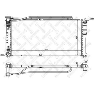Radiatorius, variklio aušinimas STELLOX 10-26489-SX
