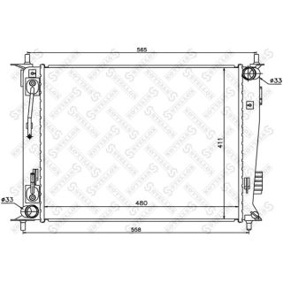 Radiatorius, variklio aušinimas STELLOX 10-26513-SX