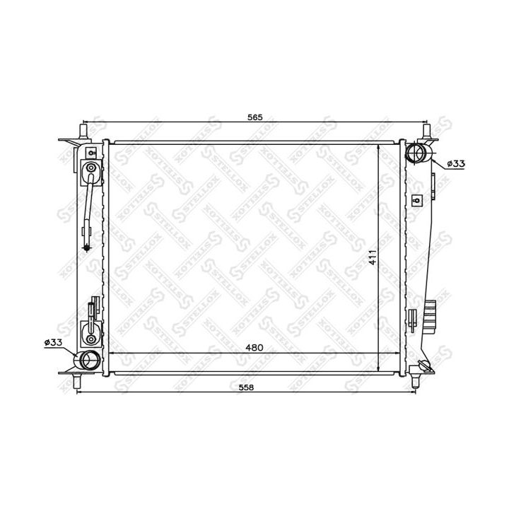 Radiatorius, variklio aušinimas STELLOX 10-26513-SX