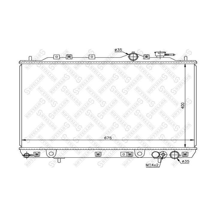 Radiatorius, variklio aušinimas STELLOX 10-26525-SX