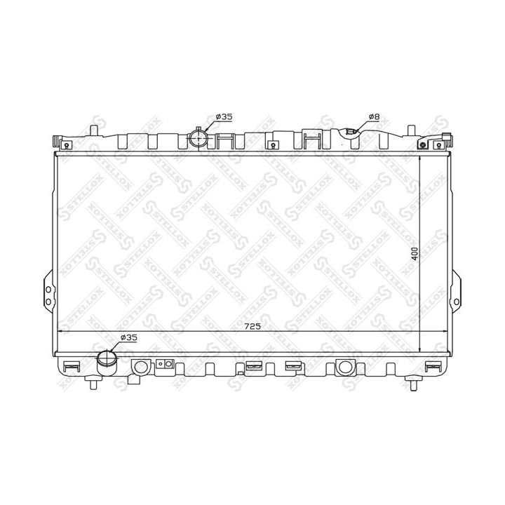 Radiatorius, variklio aušinimas STELLOX 10-26537-SX