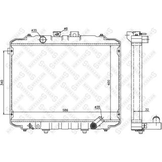 Radiatorius, variklio aušinimas STELLOX 10-26600-SX