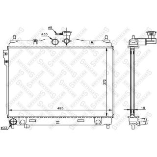 Radiatorius, variklio aušinimas STELLOX 10-26603-SX