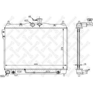 Radiatorius, variklio aušinimas STELLOX 10-26604-SX