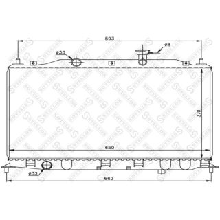 Radiatorius, variklio aušinimas STELLOX 10-26614-SX