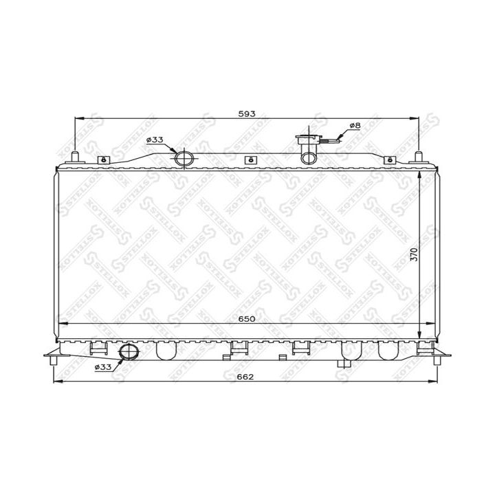Radiatorius, variklio aušinimas STELLOX 10-26614-SX
