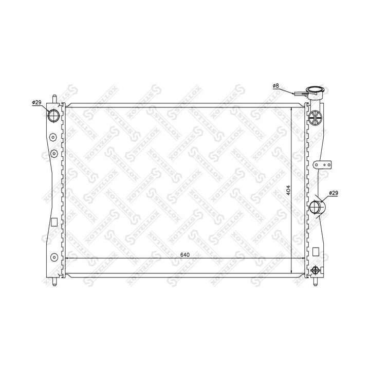 Radiatorius, variklio aušinimas STELLOX 10-26695-SX