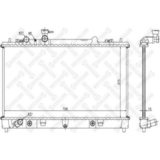 Radiatorius, variklio aušinimas STELLOX 10-26703-SX