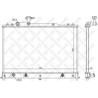 Radiatorius, variklio aušinimas STELLOX 10-26711-SX