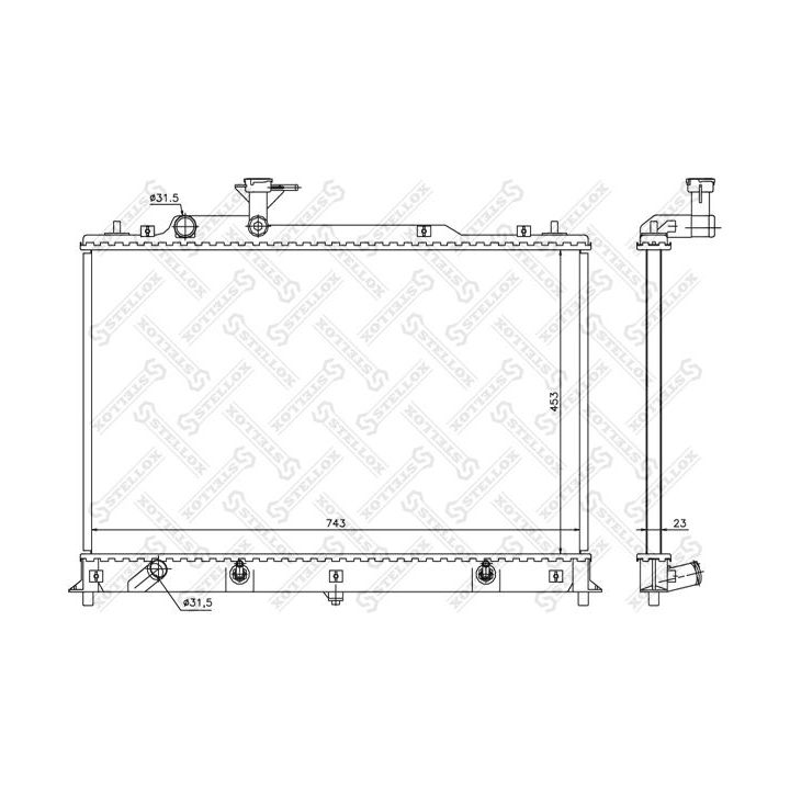 Radiatorius, variklio aušinimas STELLOX 10-26711-SX