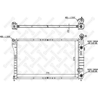 Radiatorius, variklio aušinimas STELLOX 10-26746-SX