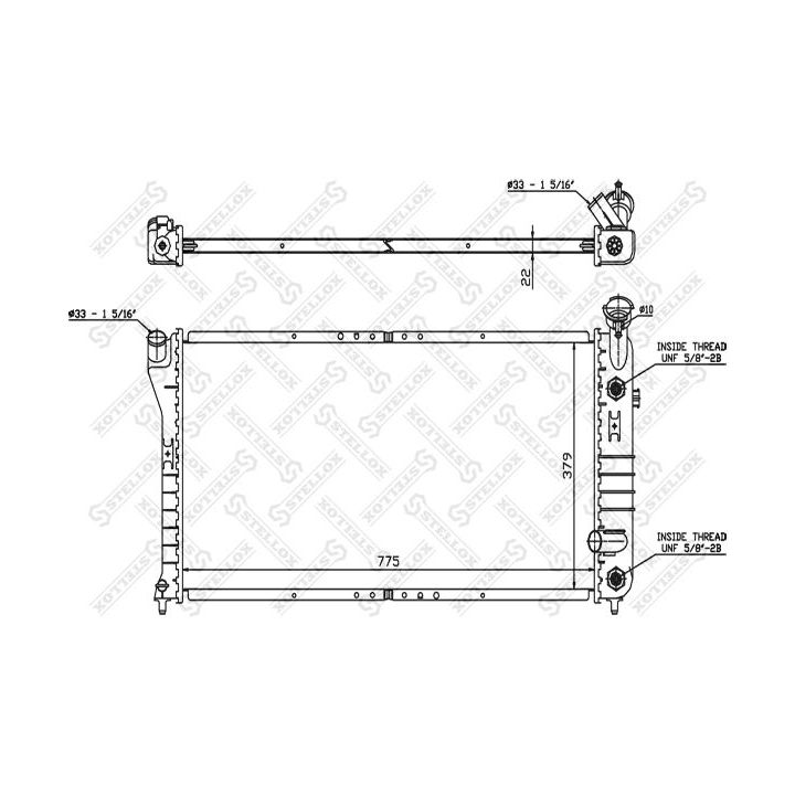 Radiatorius, variklio aušinimas STELLOX 10-26746-SX