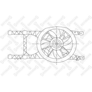 Ventiliatorius, radiatoriaus STELLOX 29-99012-SX