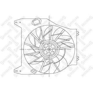 Ventiliatorius, radiatoriaus STELLOX 29-99078-SX