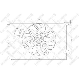 Ventiliatorius, radiatoriaus STELLOX 29-99271-SX