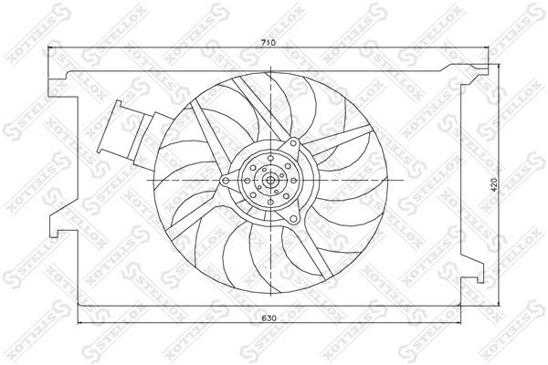 Ventiliatorius, radiatoriaus STELLOX 29-99271-SX