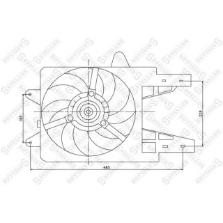 Ventiliatorius, radiatoriaus STELLOX 29-99295-SX