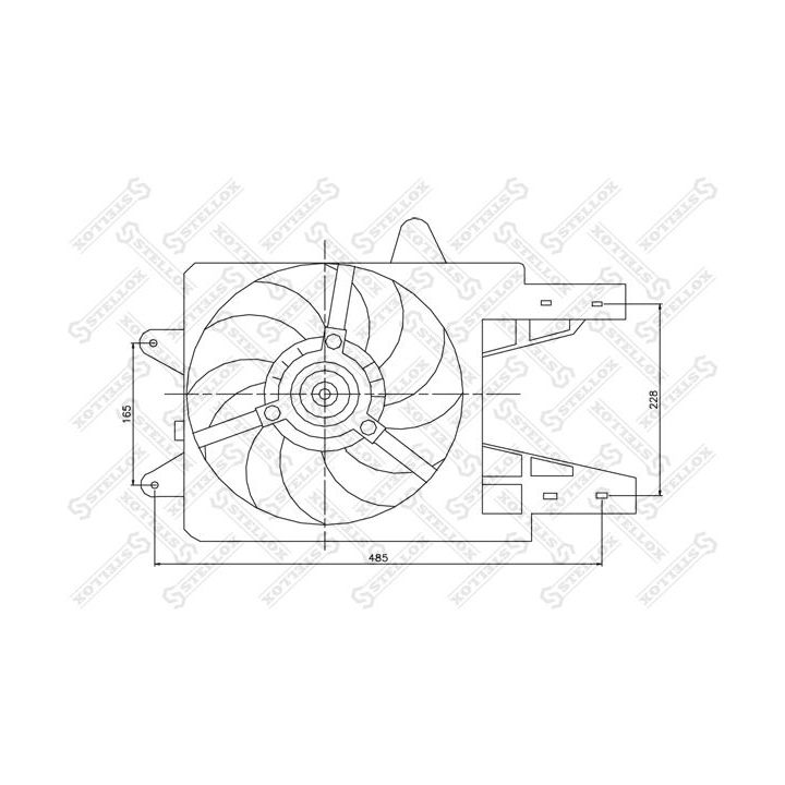 Ventiliatorius, radiatoriaus STELLOX 29-99295-SX