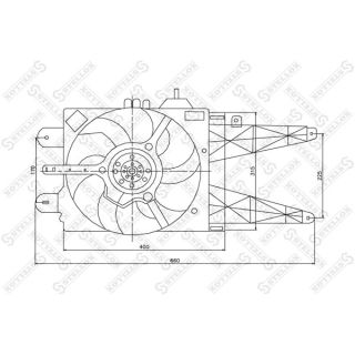 Ventiliatorius, radiatoriaus STELLOX 29-99311-SX