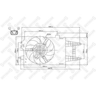 Ventiliatorius, radiatoriaus STELLOX 29-99354-SX
