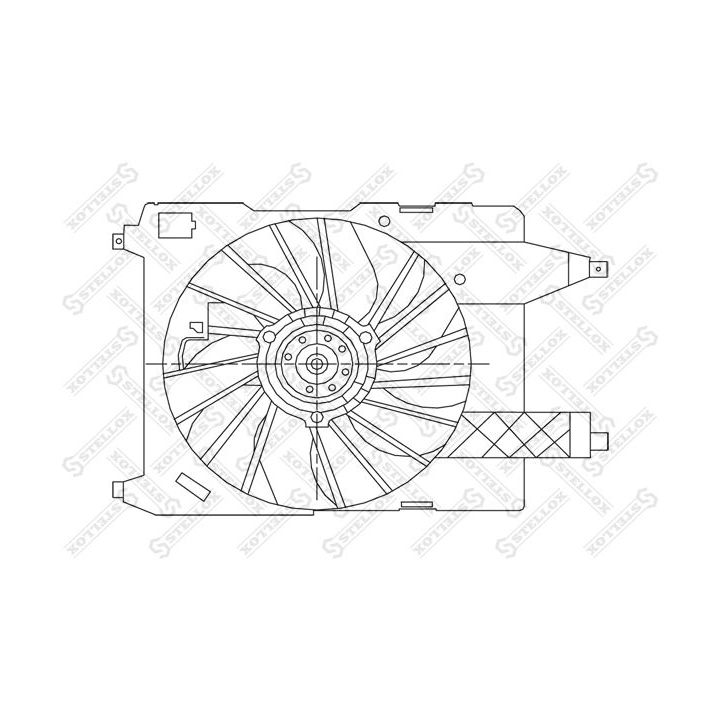 Ventiliatorius, radiatoriaus STELLOX 29-99410-SX