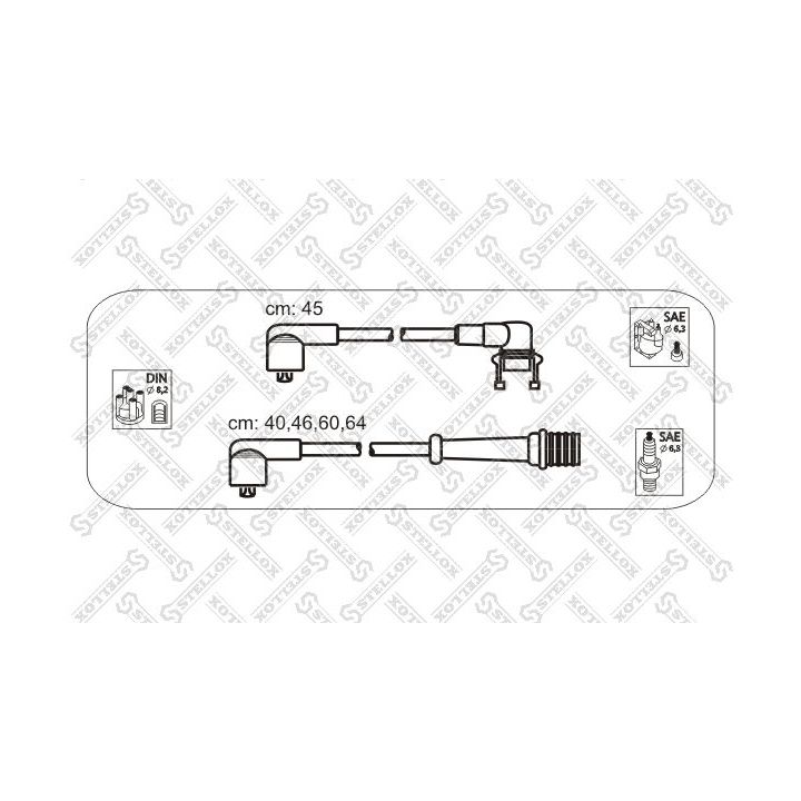 Uždegimo laido komplektas STELLOX 10-38163-SX