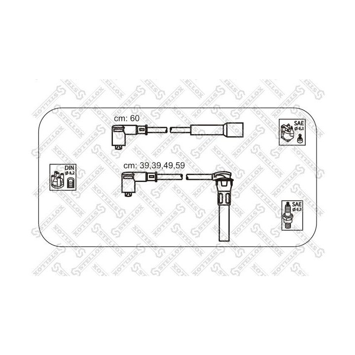 Uždegimo laido komplektas STELLOX 10-38572-SX