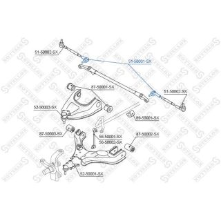 Skersinės vairo trauklės galas STELLOX 51-50001-SX