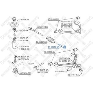Skersinės vairo trauklės galas STELLOX 51-53010-SX