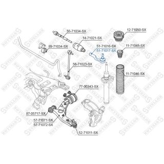 Skersinės vairo trauklės galas STELLOX 51-71017-SX