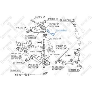 Skersinės vairo trauklės galas STELLOX 51-71025-SX